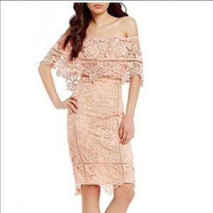 Gianni Bini Lace Leah Sheath Off Shoulder Dress